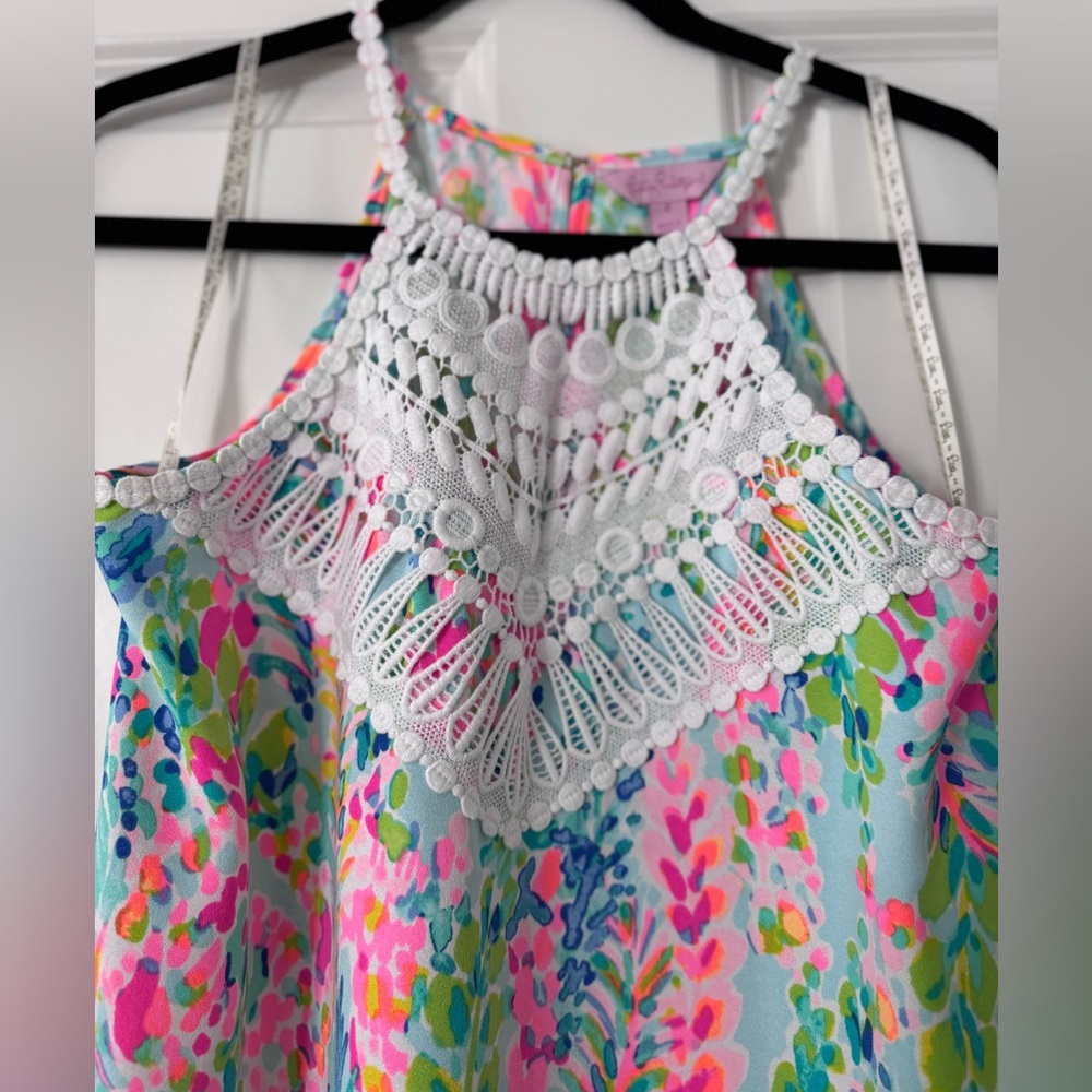 Lilly Pulitzer Pearl Soft Shift Mini Dress Catch The Wave Size 0 Like New - Picture 6 of 11